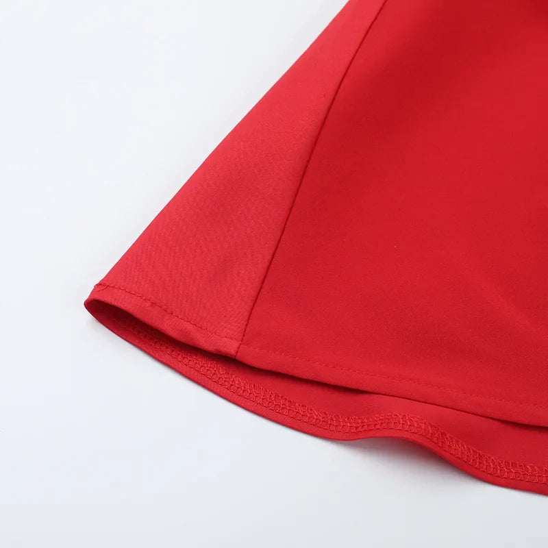 שמלת מיני בגזרת A קשירה בגב בעטור פפיון - דמי