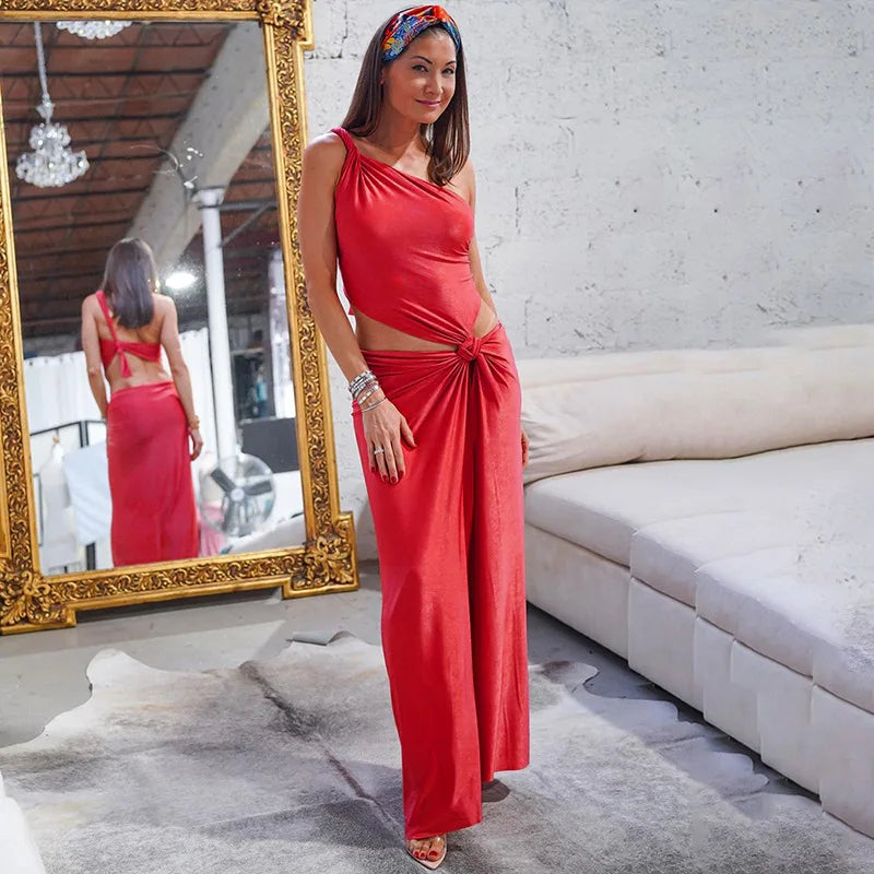 שמלת מקסי שסע - קאיי