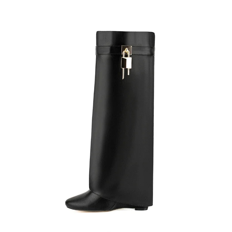 High heel boots in suede/leatherette design - Phoebe