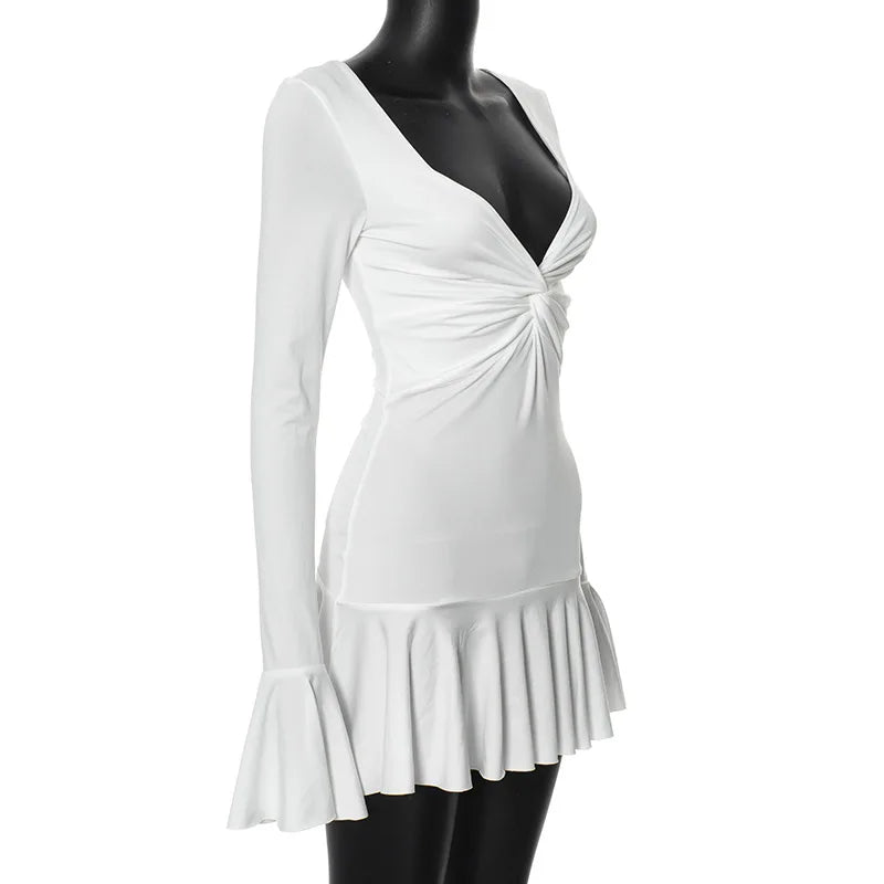 שמלת מיני מלמלה שרוולי פעמון - דוריה