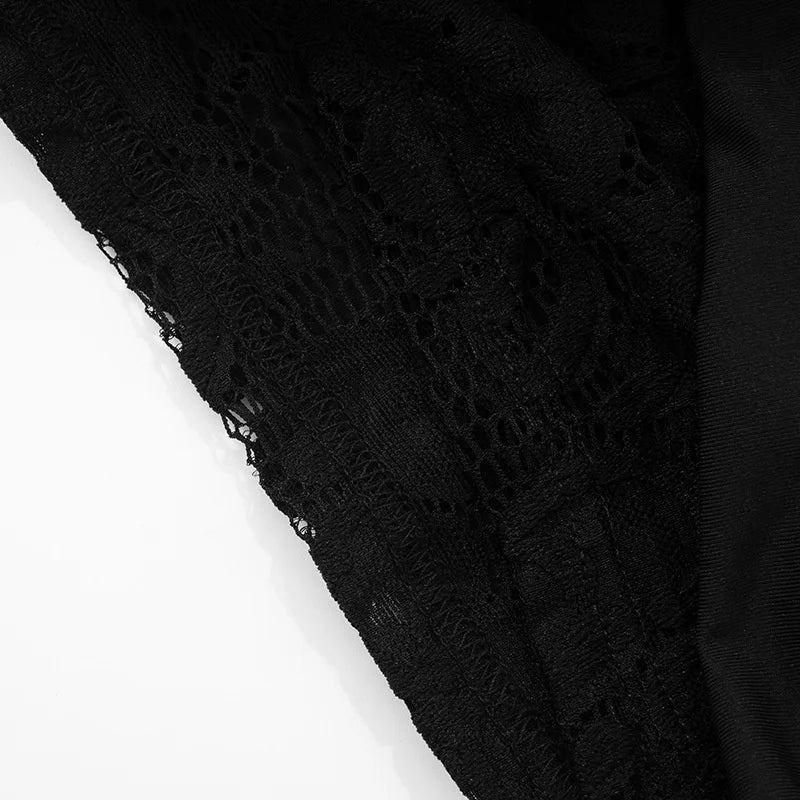 שמלת מיני תחרה בעיטור שובל קשירה - קארין