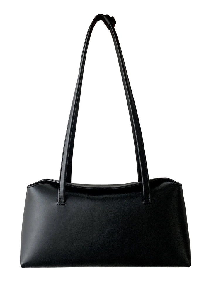 Faux leather bag with rectangular design