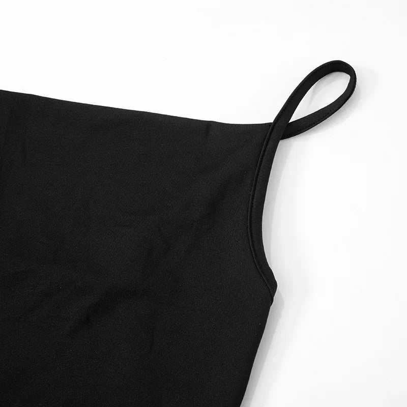 שמלת מיני מלמלה בעיטור קשירה כתפיות ספגטי - Selena