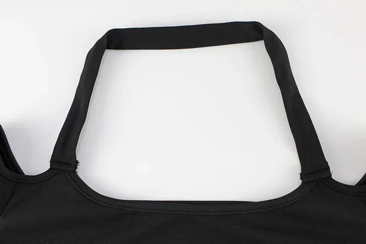 סט שני חלקים בעיצוב פתחים טופ קולר ומכנס פדלפון - סטייס