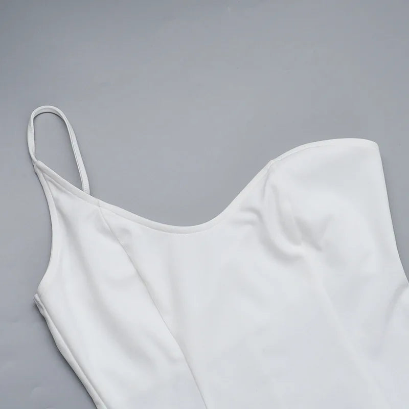 שמלת מקסי כתפייה אחת בעיצוב שיפון - מלאניה