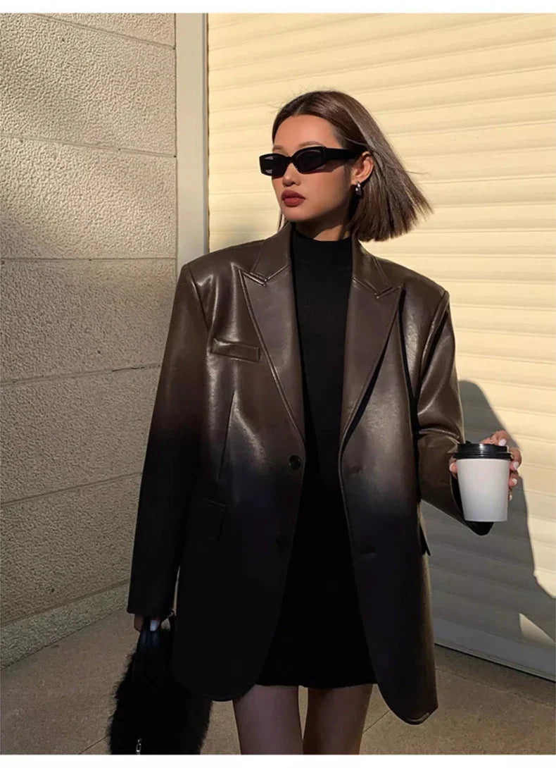 ג'קט עור מחויט - ראשל