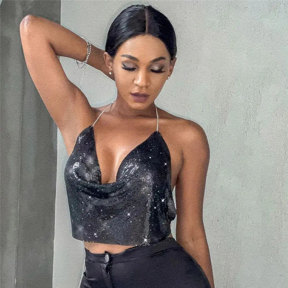 טופ זרקונים מנצנץ צווארון נופל - Harley