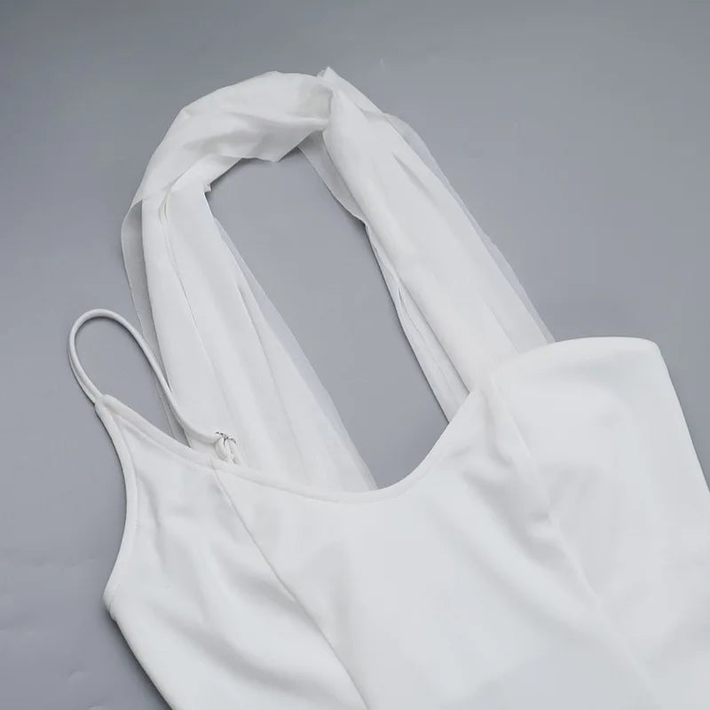 שמלת מקסי כתפייה אחת בעיצוב שיפון - מלאניה