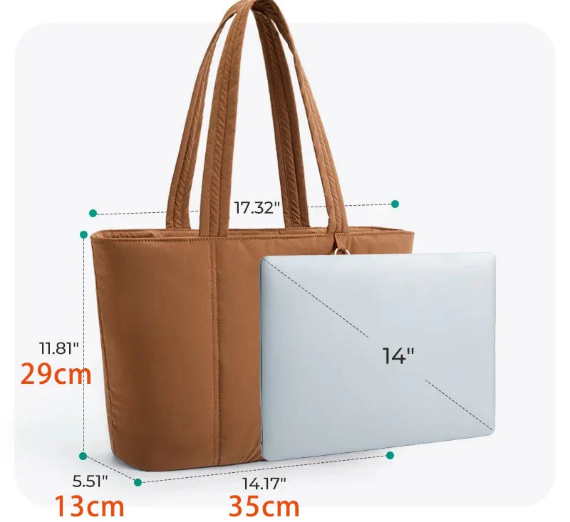 Padded bag with large storage compartment