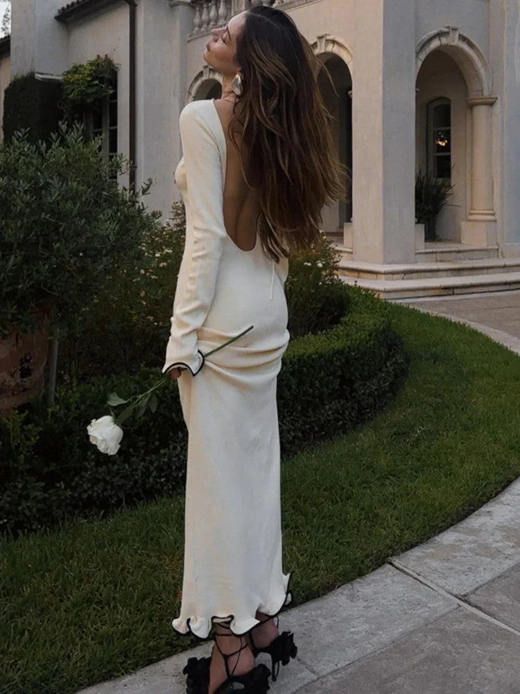 שמלת מיני/מקסי/סטרפלס סרוגה בעיטור גלים - RONNIE