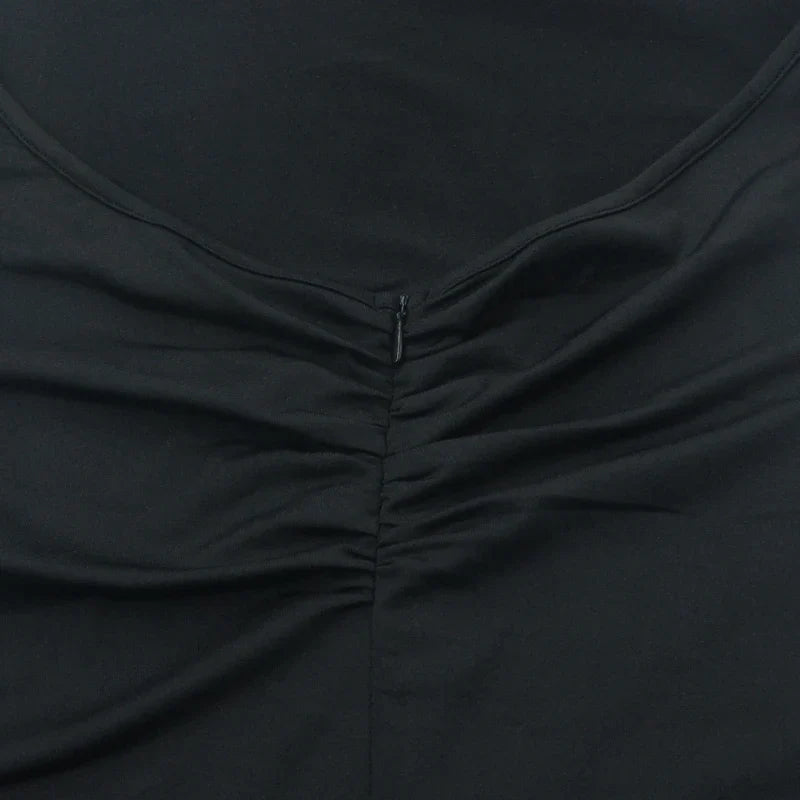 שמלת מקסי צמוד בצוואר בעיטור שסע - יעלה