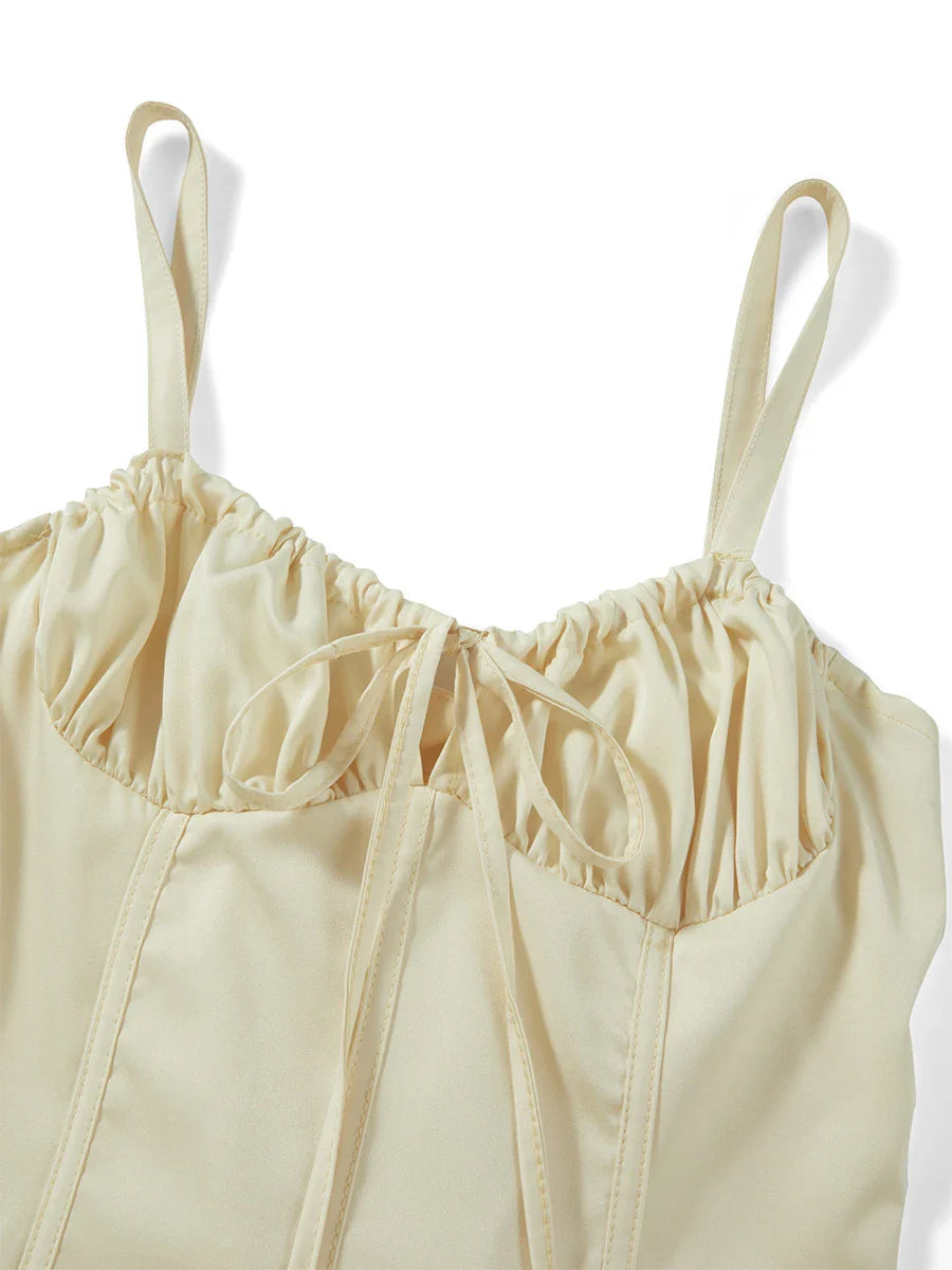 שמלת מידי קיצית בעיצוב כפרי בעיטור שסע - אלדורי