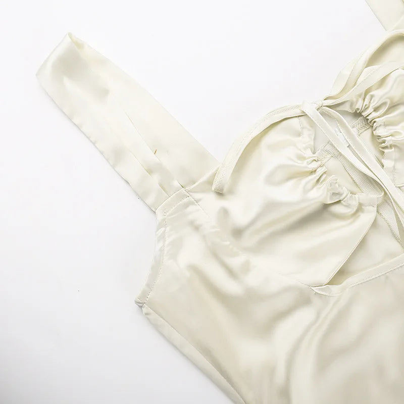 שמלת מיני קשירה גב פתוח - אלאיה