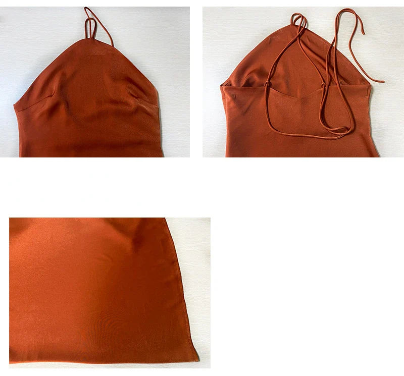 שמלת מקסי סאטן אלגנטית - קלייר