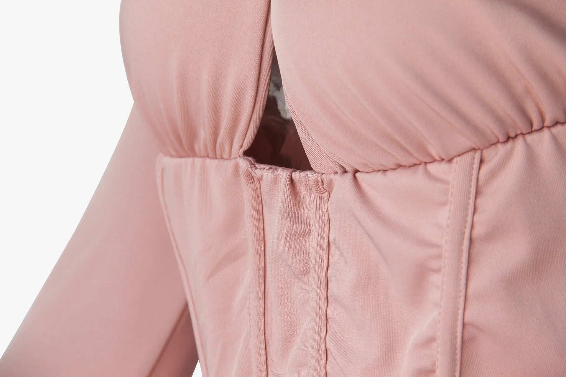 שמלת מיני כיווצים בגזרת מחוך בעיצוב קרוס ופתחים - PIA