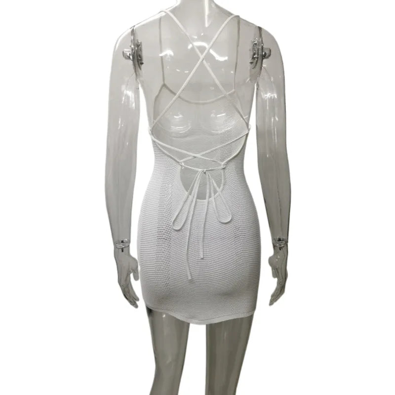 שמלת מיני חוף סרוגה - גלינה