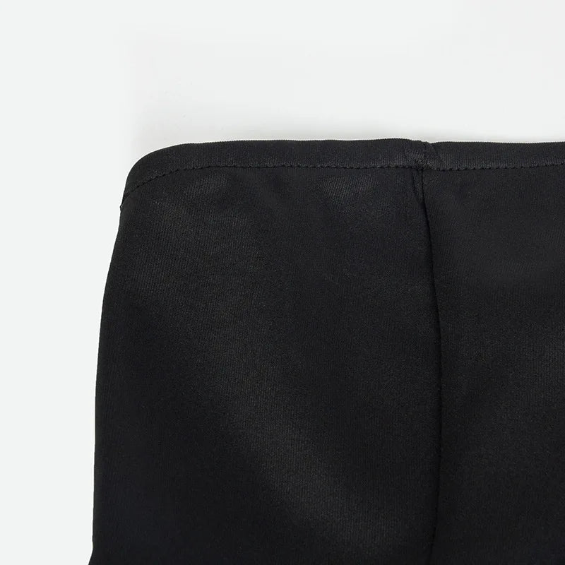 שמלת מיני סטרפלס בגזרת A בעיטור דמויי כיסים - אנחלס