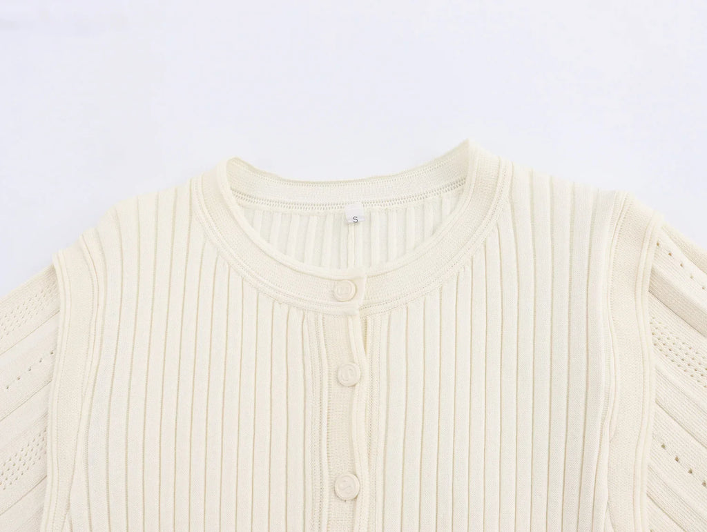 שמלת מידי סרוגה בעיצוב וינטג' צרפתי - מימי