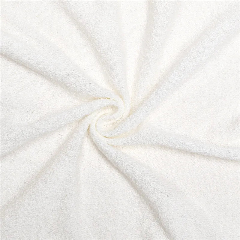 שמלת מיני סרוגה בעיצוב פרח ושובל גב פתוח - מאליה