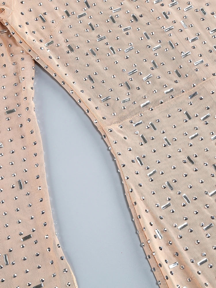 שמלת ערב מקסי בעיטור יהלומי קריסטל - KIMBERLY