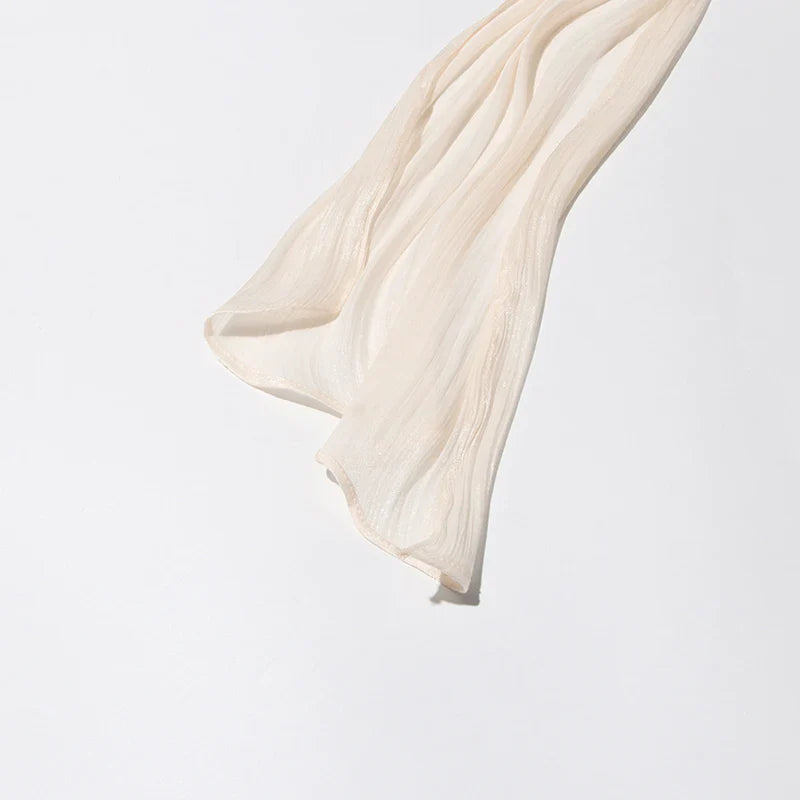 שמלת מיני כיווצים מלמלה בד שיפון מבריק - Lucille