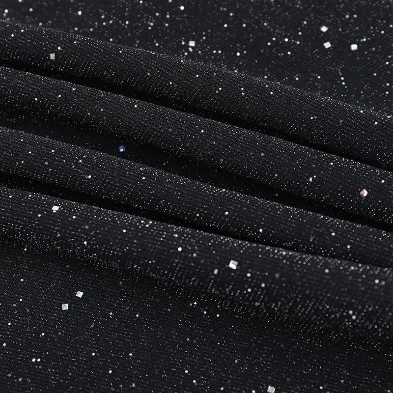 שמלת מקסי נצנצים כתפיים חשופות - שיינה