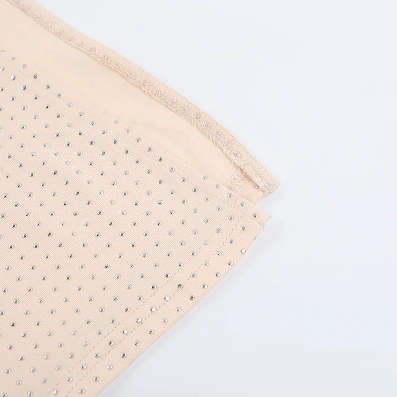 שמלת מקסי בעיטור זרקונים מנצנצים בעיצוב פתח ושסע  - אורינה