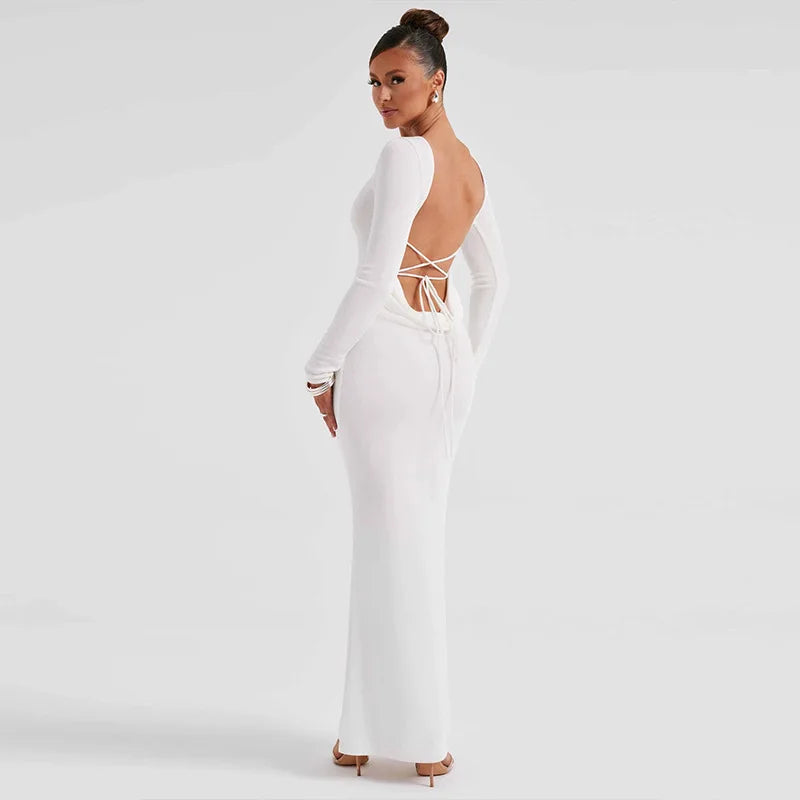 שמלת מקסי בעיצוב גב פתוח - מרלה