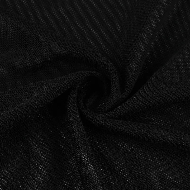 שמלת מקסי כתפיים חשופות בעיצוב רשת - שייה