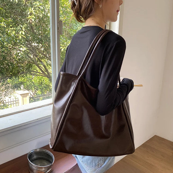 Faux leather crossbody bag