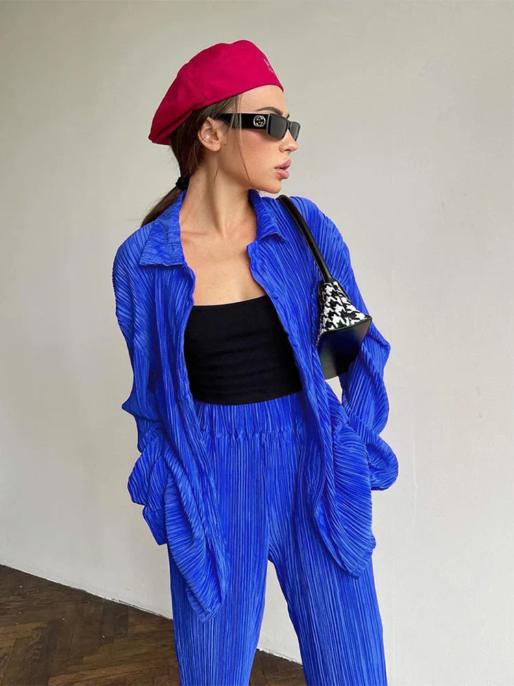 חליפת שני חלקים קרפ - לנה