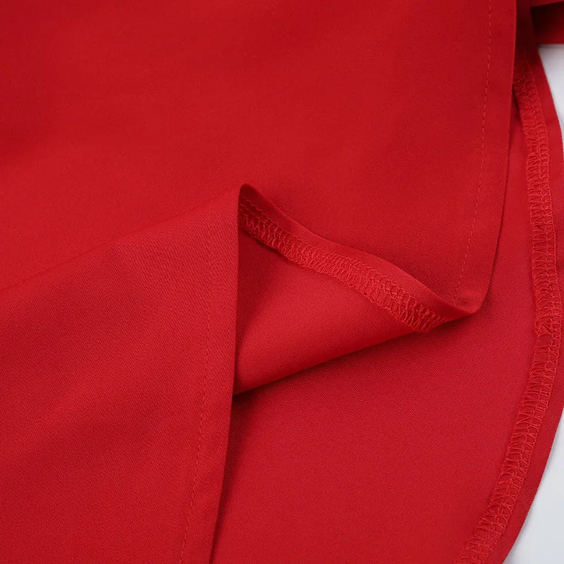 שמלת מיני בגזרת A קשירה בגב בעטור פפיון - דמי