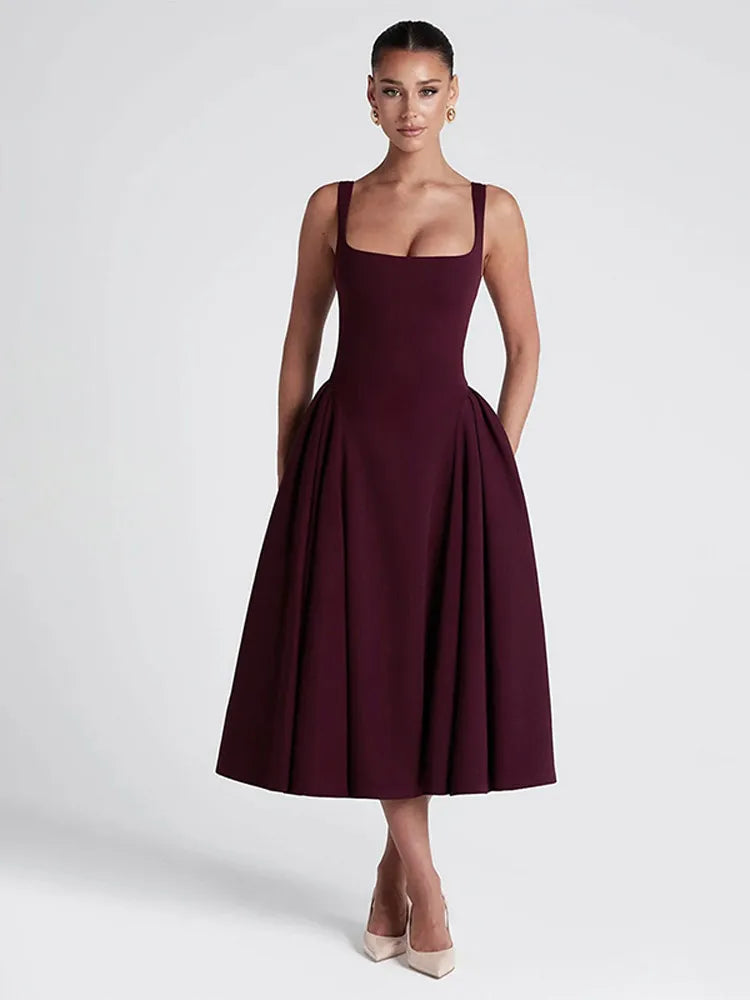 שמלת מידי אלגנטית בגזרת A - סער