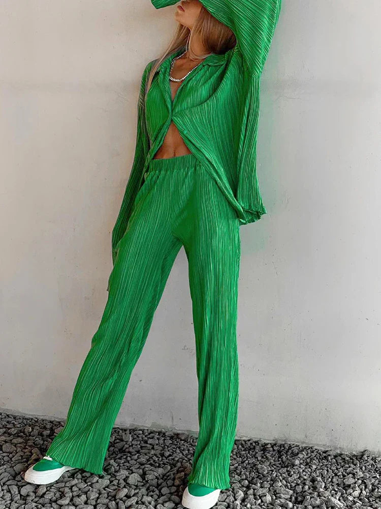 חליפת שני חלקים קרפ - לנה