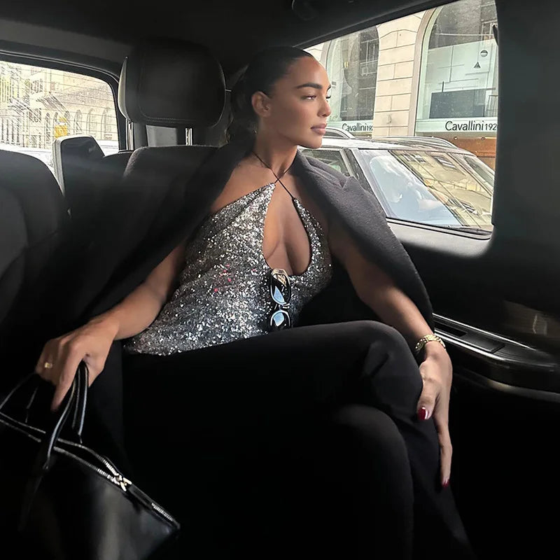 טופ הצלבה כסוף - ליזי