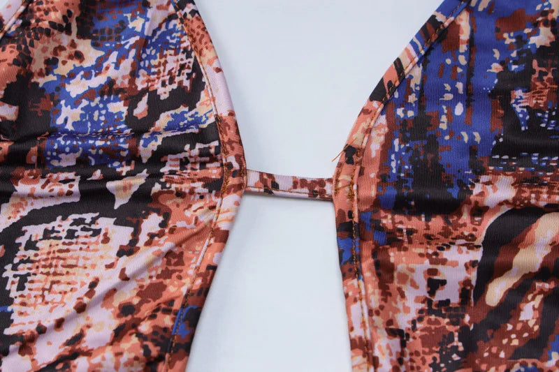 שמלת מקסי פתחים בהדפס טאי דאי - וונדה