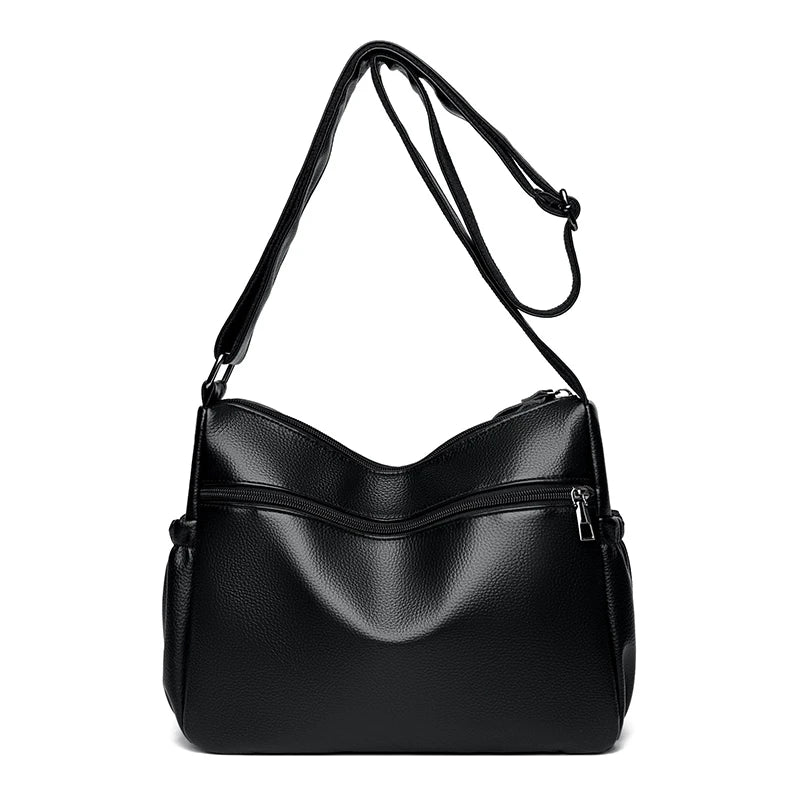 Leather bag with comfortable design - various storage compartments
