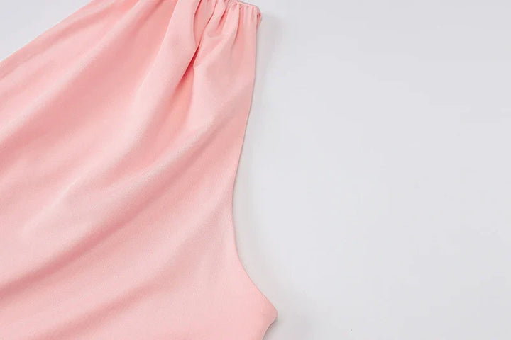 Asymmetrical tank top with tie detail - Nix
