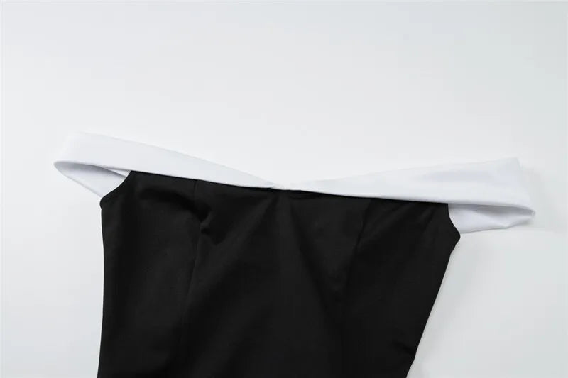 שמלת מיני בגזרת A כתפיים חשופות - מרגו