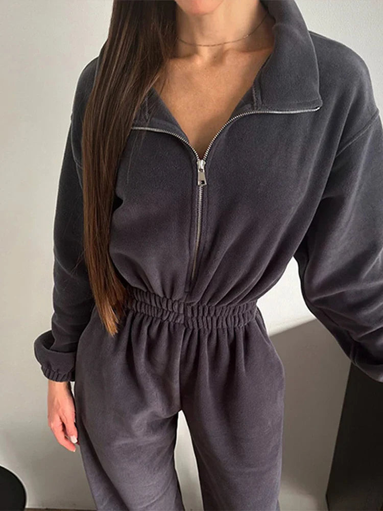 סרבל חורפי רוכסן קדמי - Frances