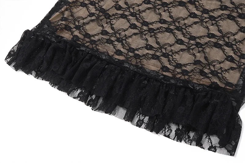 שמלת מידי תחרה בעיטור פפיון - רייצ'ל