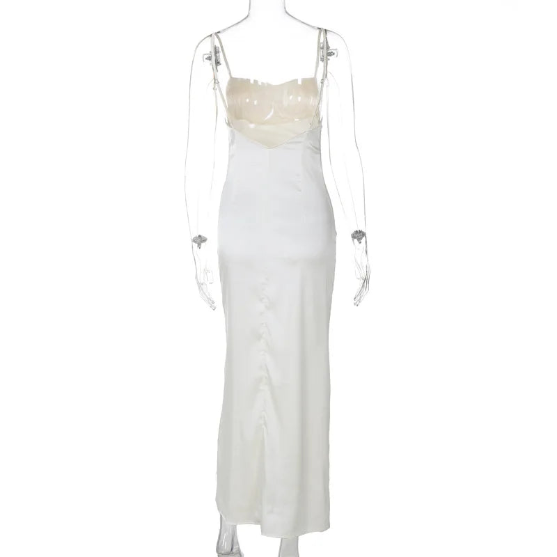 שמלת ערב מקסי סאטן אלגנטית - קארין