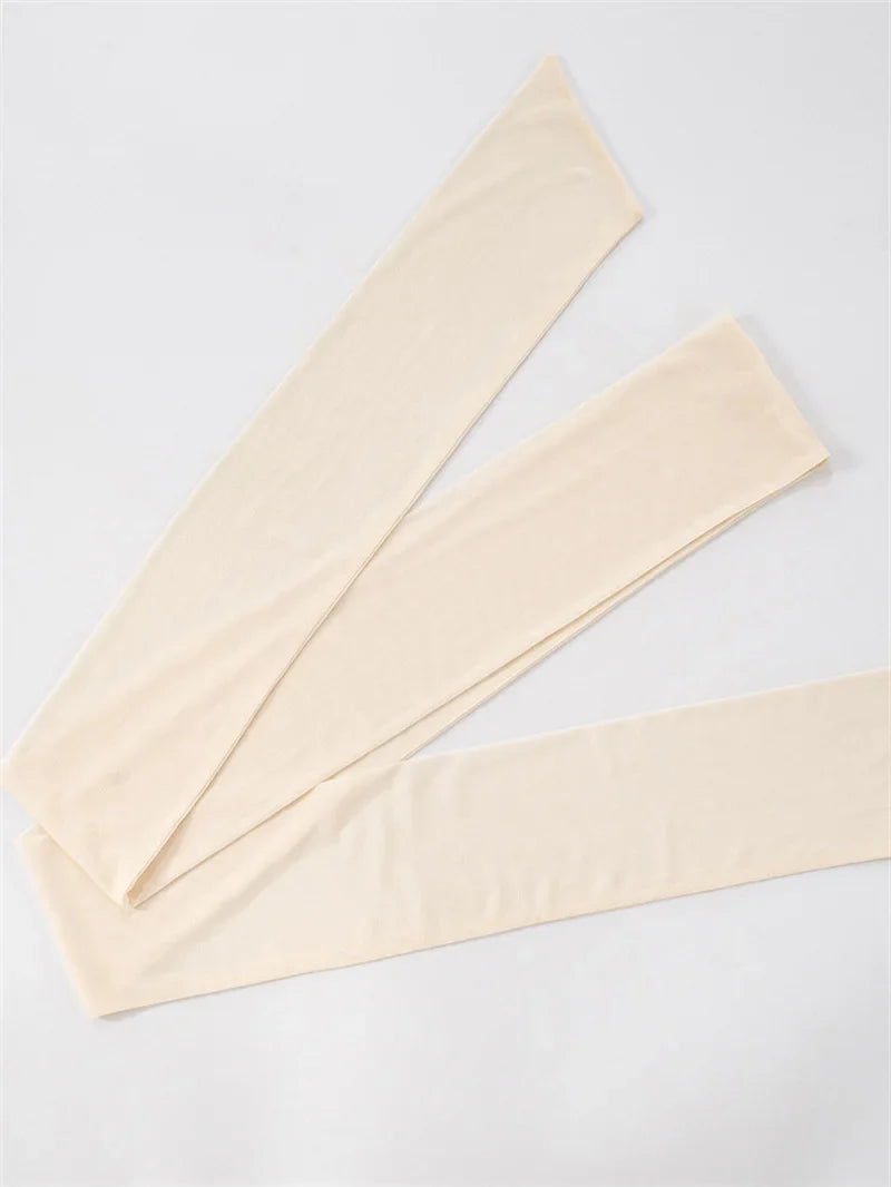 שמלת מקסי שיפון כיווצים מלמלה בעיצוב אסימטרי בעיטור צעיף תואם - מילקה