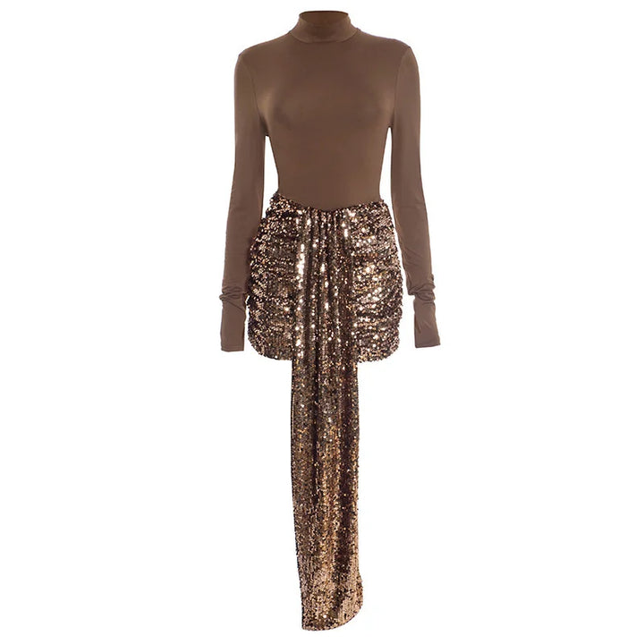 Two-piece set: sequin mini skirt and blouse - ZOEY