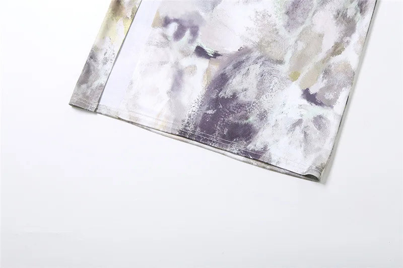 שמלת מקסי בהדפס מיוחד בעיצוב שסע גב פתוח - טנזניה