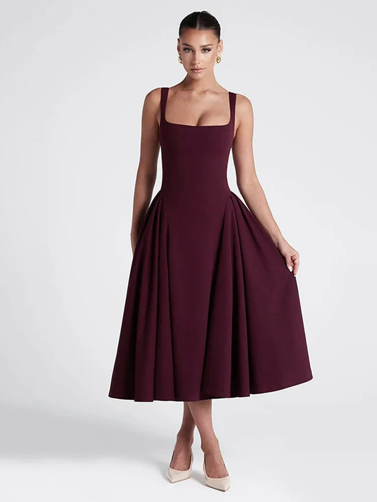 שמלת מידי אלגנטית בגזרת A - סער