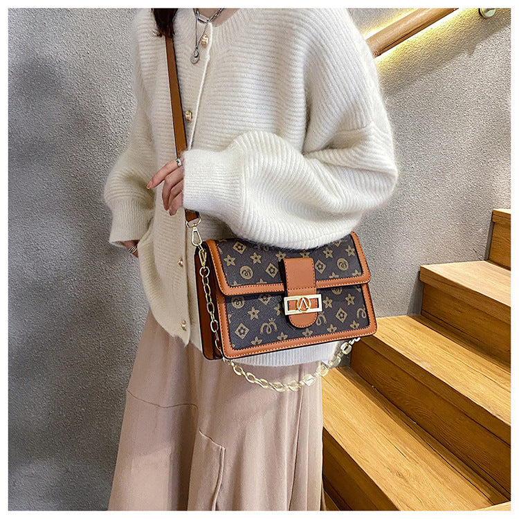Bag with faux leather design