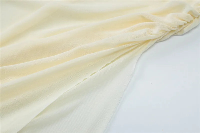 שמלת מקסי שיפון בעיצוב אסימטרי ופתח - שי לין