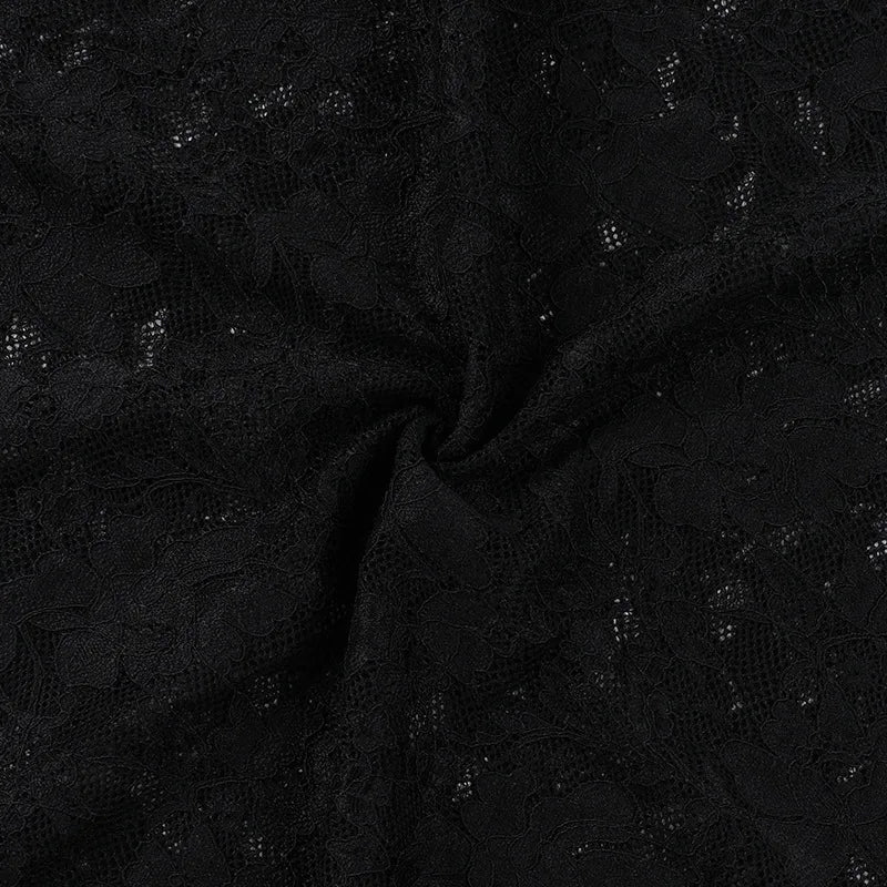 שמלת מקסי תחרה גב פתוח צווארון נופל - וניליה