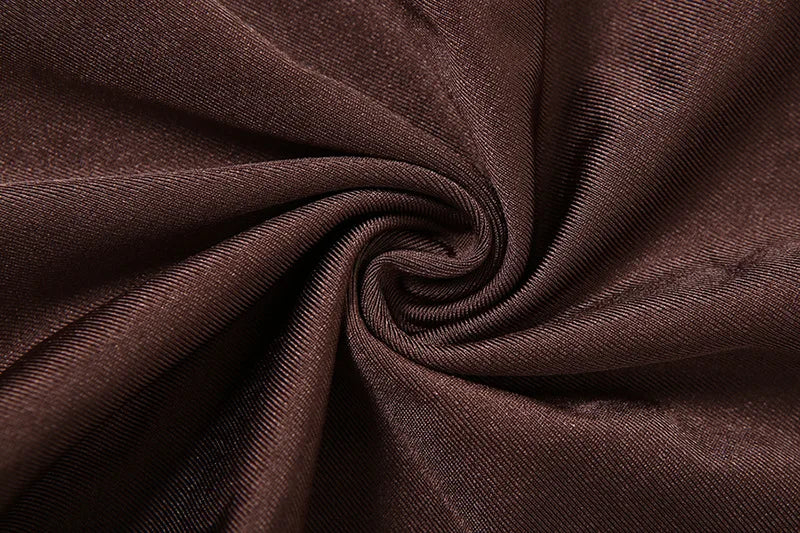 שמלת מיני צווארון גולף בד מבריק בעיצוב קרוס כיווצים - OR